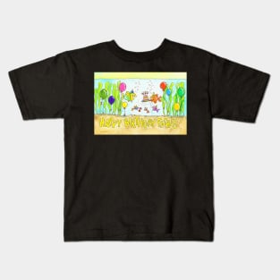 Happy Birthday Fishes Kids T-Shirt